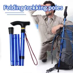 Ultraleve Caminhadas Trekking Poles, Bengala, 4 Seção, Bastões ajustáveis, Liga de alumínio, Bengala dobrável - Image 4