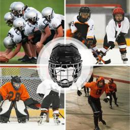 CE Hockey Helmets Combo com gaiola para adulto, Escudo facial, Respirável, Protetor, Equipamento resistente para gelo - Image 5