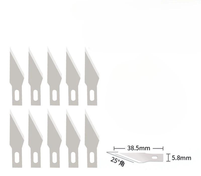 Precisão Hobby Faca com Metal Handle, lâminas para Artes, ferramentas de escultura em madeira, artesanato, telefone, reparação PCB, ferramentas manuais DIY multi, 1 conjunto - Image 1