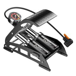 Bomba de pé portátil, Inflator de ar, Motocicleta Double Barrel Pedal, Bomba de alta pressão - Image 2