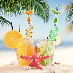 6 pçs canudos de cauda de sereia favores de festa para sereia fontes de festa de aniversário favores reutilizáveis canudos bebendo ângulo palha feriado - Image 4