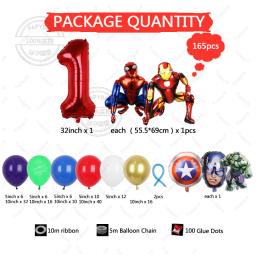 Grande Iron Man Spider Man Tema Balão Arch Set, Decoração Suprimentos, Birthday Party, Baby Shower, Gênero Revelar, Boy, 165pcs - Image 2