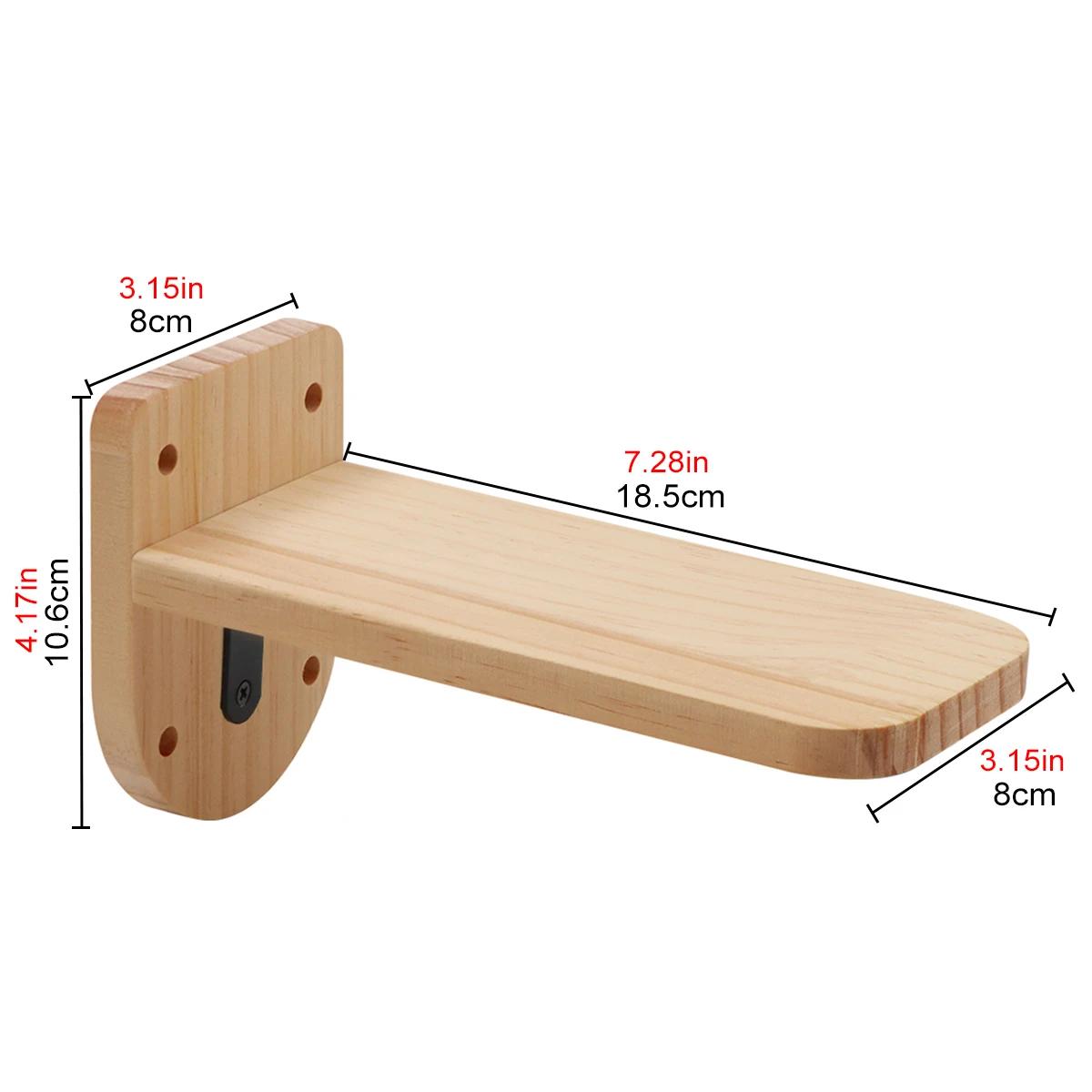 Wall Mounted Wooden Cat Hammock, Prateleira de escalada, Cat Jumping Platform com Scratching Post, Cama Pendurada para Dormir, 1Pc - Image 1