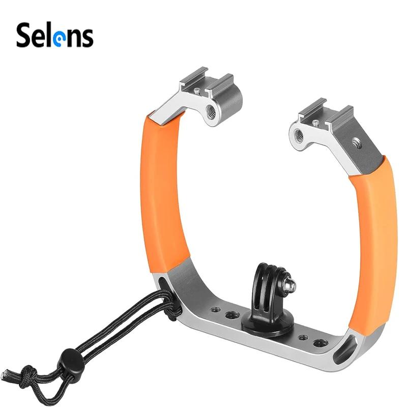 Selens-Handheld Mergulho Rig, Vídeo Dive Light Stabilizer Bandeja para Câmera Esportiva, Suporte Impermeável Gopro, Fotografia Acessórios - Image 1