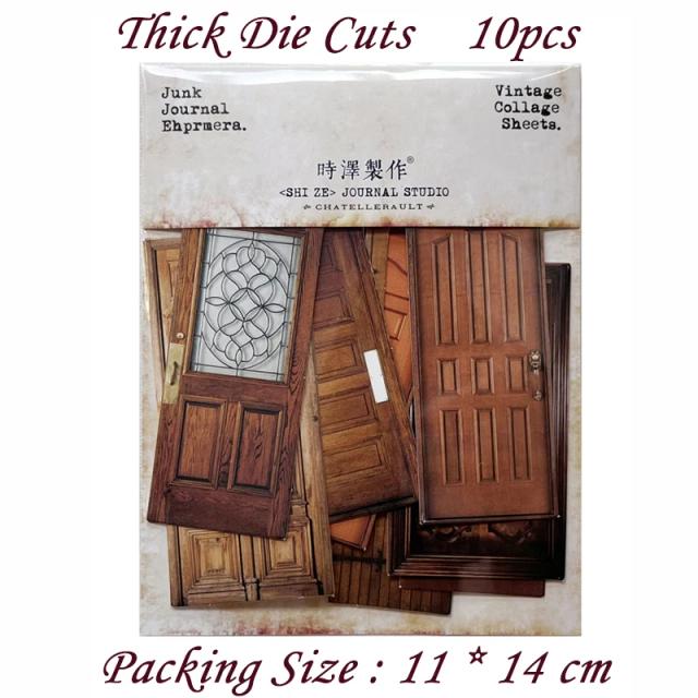 Coleção Panalisa de Die Cuts Vintage em Papel Cardstock Grosso para Scrapbooking, Card Making e Journaling - 9 Estilos Exclusivos