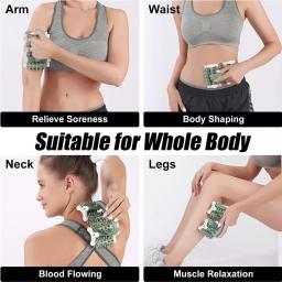 Rolo de massagem muscular, aumento de fáscia e rolo anticelulite, ferramenta de liberação miofascial para jateamento de gordura para costas, pescoço, cintura, pernas - Image 5