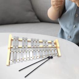 Xilofone profissional compacto com balizas, 25 chaves Glockenspiel, presentes portáteis para crianças e adultos, moldura de madeira, instrumento musical - Image 4