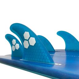 Único Tab Base Quad Fin Set, Aletas de prancha de fibra de vidro, Honeycomb Surf Fin G5 com GX, 4 Pcs Fins - Image 6