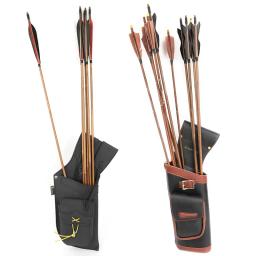 Couro Archery Hip Arrow Bag, mão direita pode segurar, couro de aljava, setas para caça ao arco, tiro com flecha, 20-30pcs - Image 2