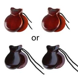 Tradicional espanhol flamenco rodízios com corda, percussão de madeira mão, instrumento musical para iniciantes, 2 pcs - Image 1