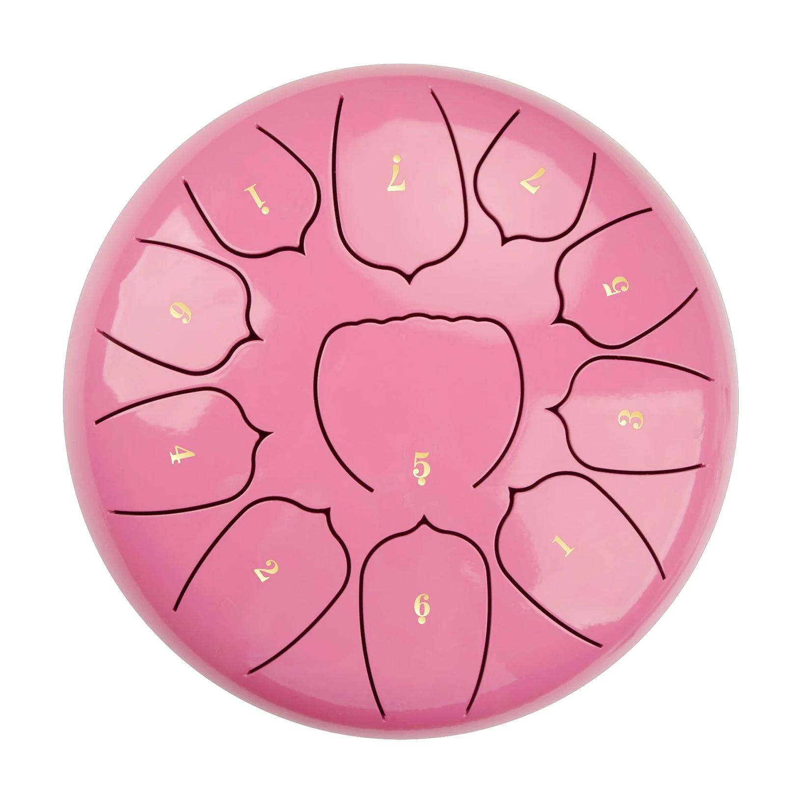 Aço Tongue tambor com mão Pan e baqueta, instrumento de música de percussão, Tambourine Drum, Yoga Relaxamento, Glucocon Gift, 6 pol, 11 Tom - Image 1