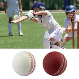 Durável PU Training Cricket Balls, Wind Swinging, Saltando, Spinning, Portátil, Esportes, Prática, 3Pcs - Image 2