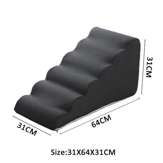 Escada Antiderrapante Removível para Pets com 6 Passos - Ideal para Cachorros e Gatos