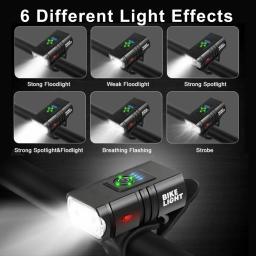 Luz da bicicleta farol t6 lanterna led usb recarregável tocha liga de alumínio ciclismo mtb montanha feixe alto acessórios cauda - Image 3