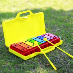 8 nota xilofone mão sino colorido percussão bebê brinquedo educativo crianças musical presente de natal crianças instrumento musical brinquedos - Image 1
