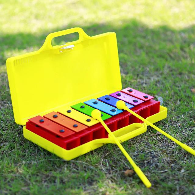 Conjunto de 8 Notas de Xilofone Colorido para Bebês - Brinquedo Educativo Musical para Crianças, Presente de Natal Perfeito