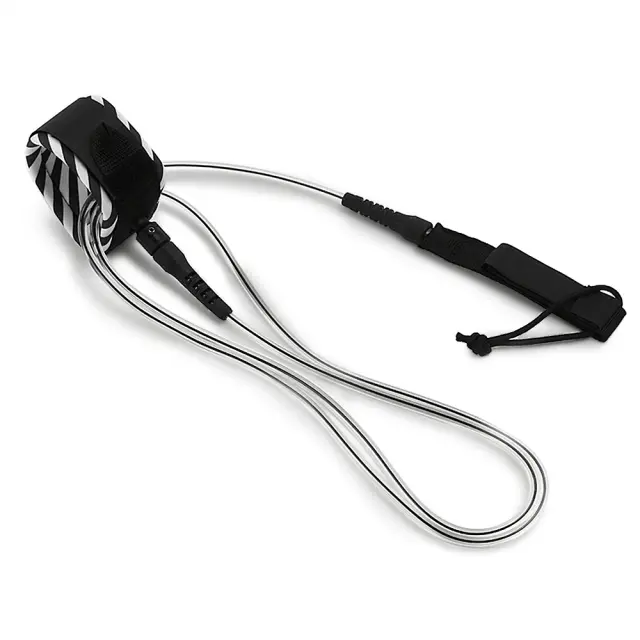 Prancha de Surfe Smooth Steel Swivel Leash com Corda para Surf, Stand Up Paddle e Medidas de 6ft, 8ft e 10ft