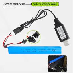Bateria de íon-lítio 7.4v 2000mah para bola de água elétrica, pistola pneumática automática/bola de gel blaster brinquedos arma elétrica splatter bola - Image 6