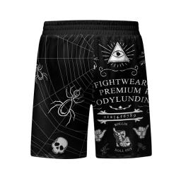 MMA camiseta e shorts conjunto para homens, boxe Rash Guard, ginásio esporte camisas, luta brasileira, crânio, jiu jitsu, MMA Rash Guard - Image 6