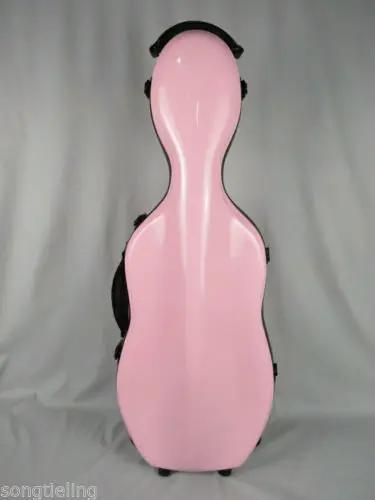 Case de Viola Ajustável em Fibra de Vidro Hard, Rosa, Tamanho Raro de 15" a 17"