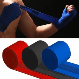 Premium Boxe Elástico Luvas De Bandagem De Algodão, Polegar Loop, Protetor De Pulso para MMA, Kickboxing, Muay Thai, Arte Marcial, Envoltórios De Mão, 2Pcs - Image 4