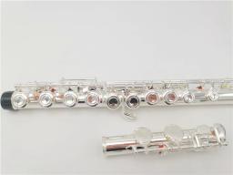 Banhado a prata flautas transversais, flautas, flautas C chave com E, instrumento de música, feito em cima, 16 YFL-212SL buracos - Image 3