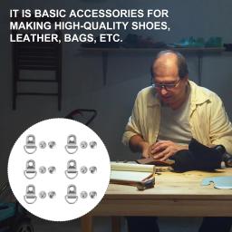 20-50 conjuntos de ganchos de renda de sapato, ganchos de renda, anel com rebites, fivela de sapato, anel d, acessórios de reparação de metal com ilhós - Image 3