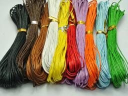 Cor misturada de algodão encerado Beading cordão para pulseira e colar, 10 vertentes, alta qualidade, UE e EUA Quality Stand, 1mm, 100 m - Image 2