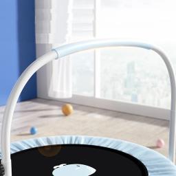 Trampolim para crianças, cama de salto dobrável, cama saltitante com apoio de braço, carga máxima 150kg, 40in - Image 5