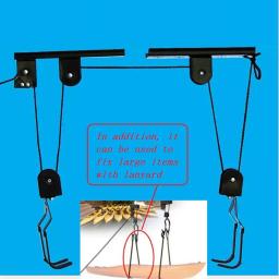 Teto Montado Armazenamento Bike Lift, Hanging Holder, Garagem Gancho, Acessório Hoist, Metal Lift Assemblies, Ciclo, 88lbs Capacidade - Image 5