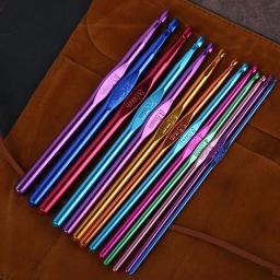 Agulhas de tricô para DIY Art Craft, vários tamanhos, cores aleatórias misturadas, tricô gancho, acessórios para ferramentas de costura, 100pcs - Image 3