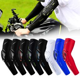 1 peça esportes crashproof cotovelo almofada de compressão braço protetor manga para basquete ao ar livre futebol da bicicleta cotovelo suporte guarda - Image 2