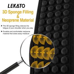 Lekato 3d esponja alça de guitarra com 3 suportes de palhetas baixo elétrico acústico antiderrapante ombro largo acolchoado alça de ombro - Image 4