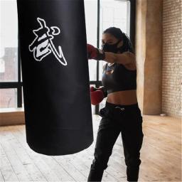 Saco de Perfuração Pesado Despreenchido, Saco de Areia de Boxe Profissional, Acessório Pendurado para MMA Muay Thai Kickboxing Taekwondo, 100 cm, 120cm - Image 6