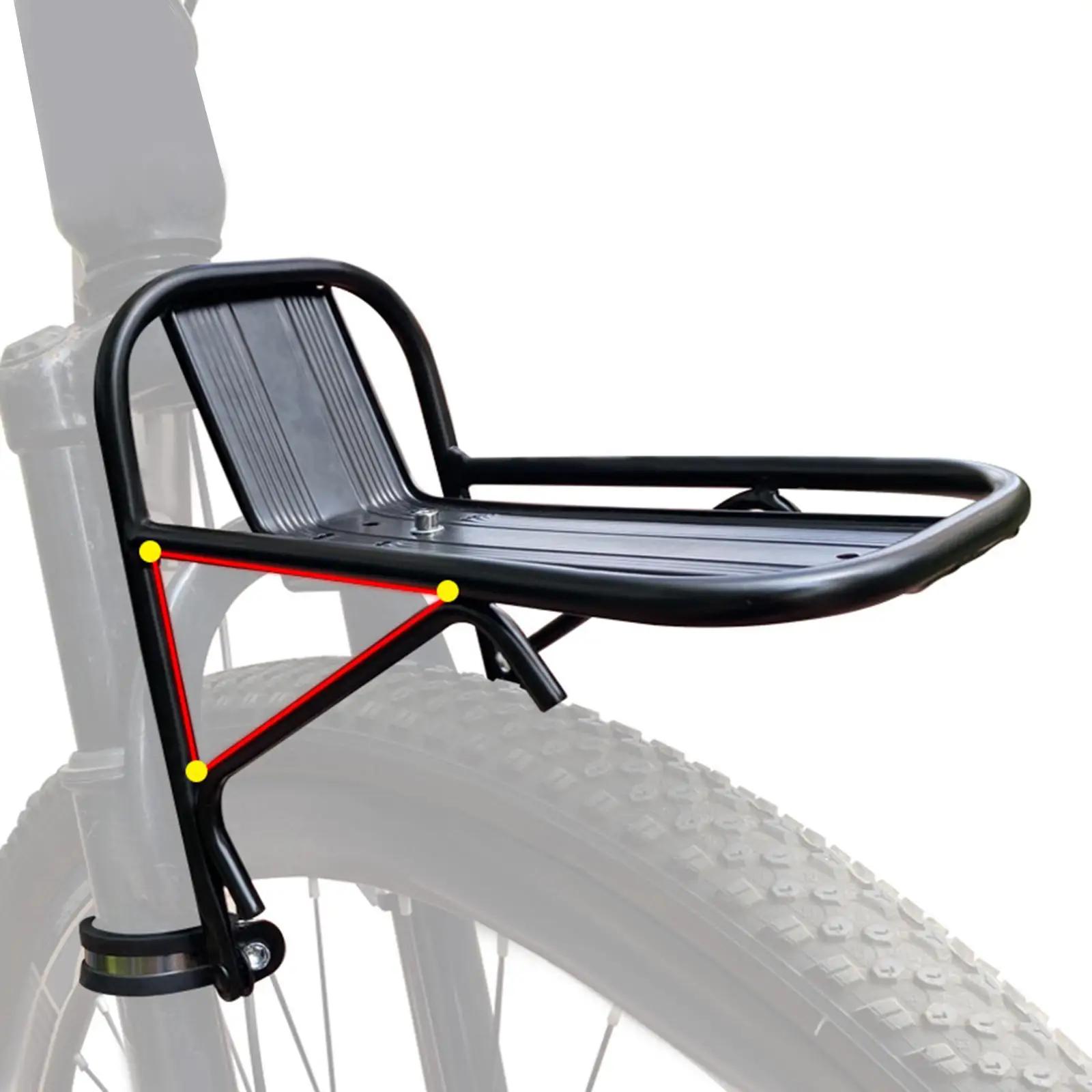 Rack de garfo dianteiro de bicicleta, pannier de carga, suporte de montagem de garfo de bicicleta, rack dianteiro para ciclismo, compras, viagem, equitação - Image 1