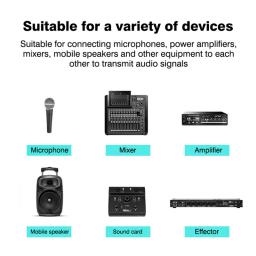 XLR macho para macho cabo para gravação profissional, equilibrada extensão linha, XLR Mixer, alto-falante, amplificador, microfone ao vivo, 6,5 milímetros - Image 6