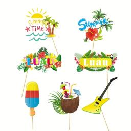 Conjunto de adereços fotografia havaiana para festas na praia do verão e tema tropical, 29 peça - Image 4