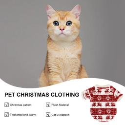 Pet Natal colete camisola, gatos suéteres, saltadores quentes, vestir acessórios para festa de Natal, viagem - Image 4