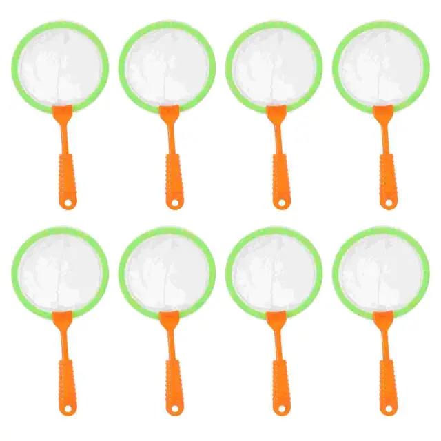 Conjunto de 8 Redes de Pesca para Crianças - Capture Insetos, Bugs e Joaninhas com Diversão!