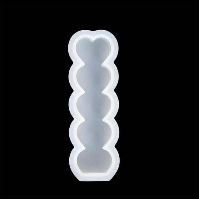 Molde de Vela em Forma de Coração para Casamento - DIY com 5 Estilos de Cilindro Claro para Velas Artesanais