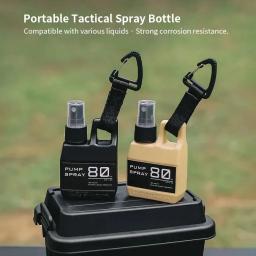 Bomba de garrafa de spray com fivela, portátil, garrafa de spray de viagem para acampamento ao ar livre, recipiente cosmético, álcool, perfume, recarregável - Image 1