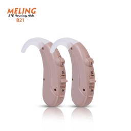 MelingB21-Powerful BTE Amplificador Auditivo, Auxílio para Idosos, Assist Sound Device com Earbuds, Voice Enhancer, PASD - Image 1