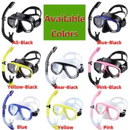 Conjunto de Máscara de Mergulho Miopia, Snorkel, Vidro Temperado, Seco Top Natação Googles, Lentes Míopes, Visão Curta - Image 5
