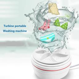 Mini máquina de lavar roupa com turbina giratória USB, Máquina de lavar roupa portátil para meias e roupas íntimas, Pratos para viagem, casa, viagem de negócios - Image 3