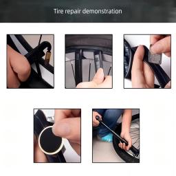 Kit de reparo de pneus de bicicleta, remendos de filme de moagem, pé de cabra, ferramentas multifuncionais, remendo de pneu de ciclismo, reparo de bicicleta, punção - Image 4