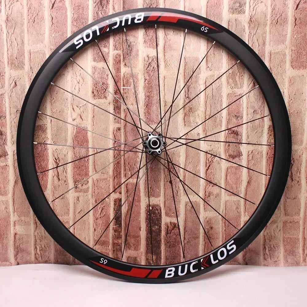 Bucklos 700c conjunto de rodas de bicicleta de estrada, carbono fosco, jantes sem câmara para freio v presta (f/v), peças de ciclismo - Image 1