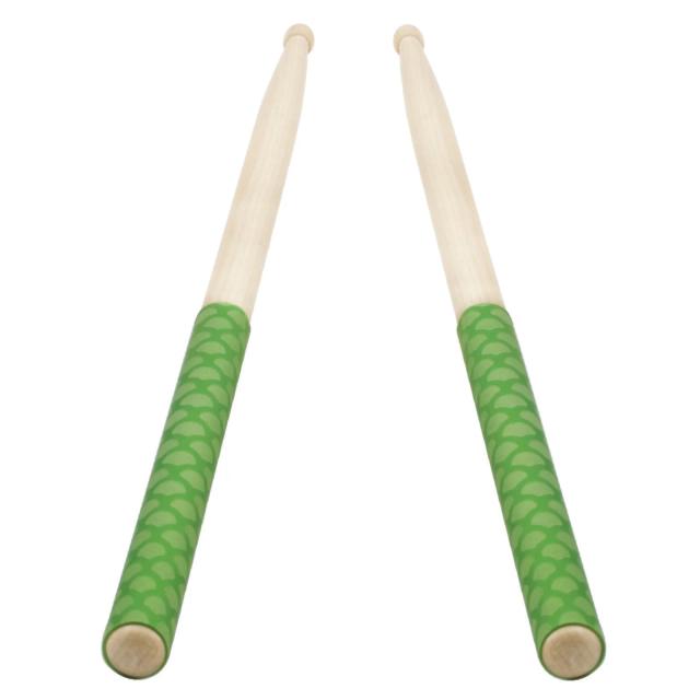 Drum Sticks Non-Slip Bege com Pontas Triangulares e Alças Envolvidas - Acessórios para Bateria 5A, 1 Par