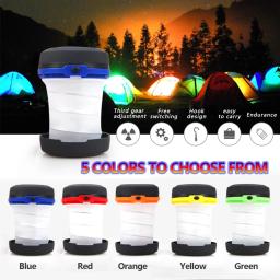 Telescópico e dobrável LED Camping Light, Tent Light portátil, Night Light, Lanterna de emergência, usar bateria AA, Novo - Image 4