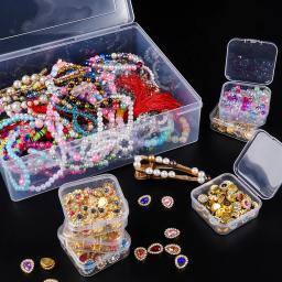 Pequenos Recipientes De Armazenamento De Grânulo De Plástico Transparente com Tampa Dobrável, Bead Organizador Caixa para Armazenamento de Itens Pequenos Artesanato Jóias, 30Pcs - Image 5