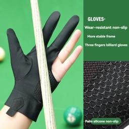 Gtubik 1 pçs luvas de bilhar aperto aprimorado esquerda mão direita aberta três dedos luvas de bilhar snooker tênis de mesa luvas - Image 2
